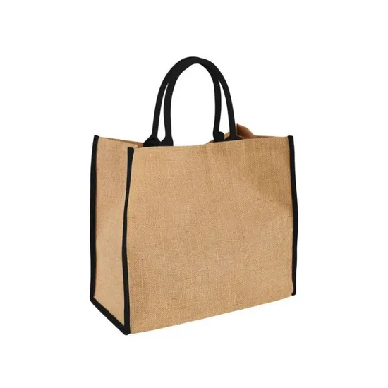 100% Natural Burlap Jute Linen Gunny Tote Bag Shopping