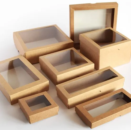 Display Gift Box White Boxes with Clear Window Lid Boxes for Product Packinging White Packaging Box Bulk