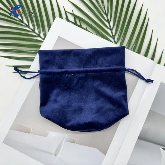 Custom Logo Printed Small Luxury Gift Perfume Bracelet Pouch White Flannel Drawstring Jewelry Packaging Bag