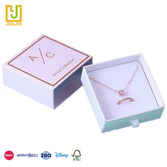 Jewelry Necklace Fit All Earring Texture Jewelry Rings Storage Paper Embossed Boxes