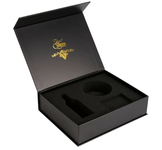 Custom Luxury Book Shaped Rigid Paper Box Folding Packaging Magnetic Gift Boxes with EVA Foam Insert