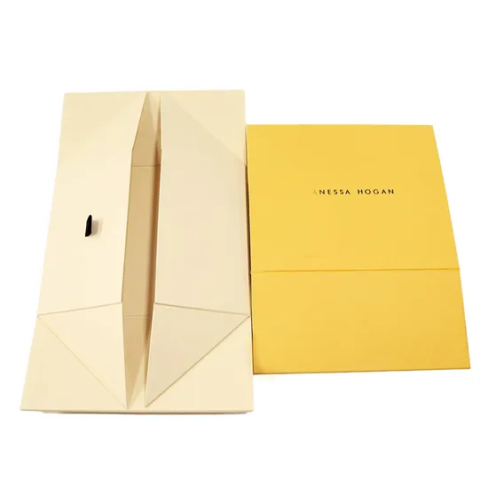 Custom Magnetic Paper Gift Box Yellow Paper Box Packaging