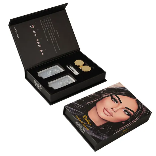 Customize Unique Elegant Paper Colorful Eye Packaging Contact Lenses Box