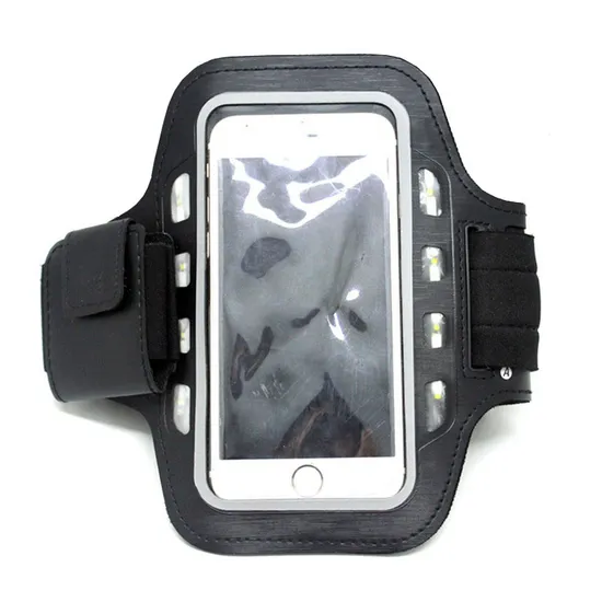 LED Light Phone Armband Neoprene Running Arm Band Case for iPhone 12 Mobile Bag