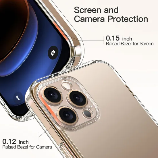 Premium TPU Acrylic Case for iPhone 16 PRO with Screen Protector