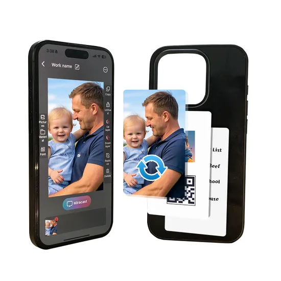 New Upgraded 4 Color E-Ink Screen Mobile Phone NFC DIY Phone Case