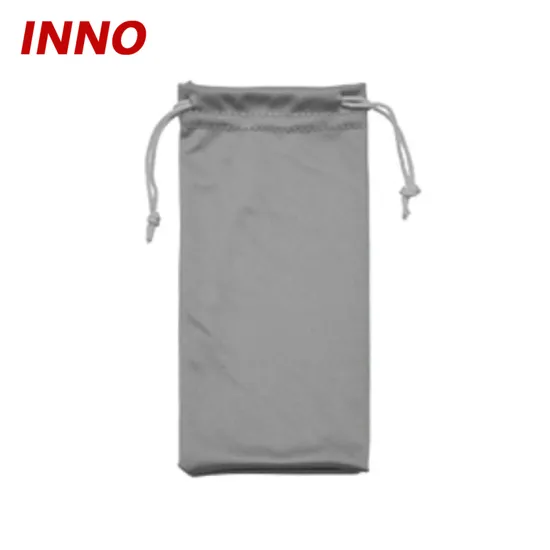 D002 Hot Selling Inno Environmental Friendly Pure Colour Double Sewing Drawstring Microfiber Fabric Mobile Phone Pouch