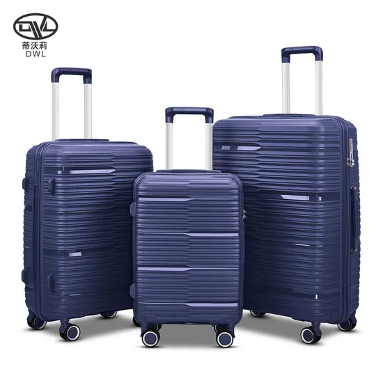 Hot Sales Friction Resistant 4 PCS PP Luggage Set Non-Broken Explosion-Proof Zipper Travelling Bag