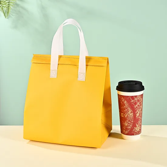 23*27*14cm Restaurant Portable Non-Woven Leakproof Food Packaging Thermal Bag for Takeout