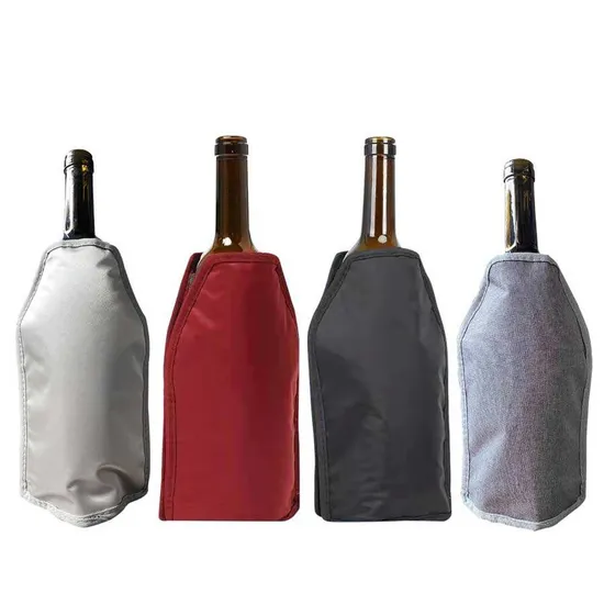 Factory Beverage Tubs OEM Gel Wine Bottle Sleeve Wine Cooling Wrap Wine Ice Bag