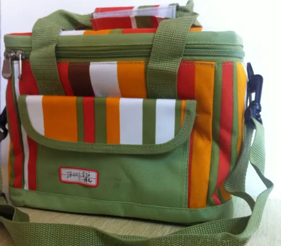 Muti-Pocket Army-Green Oxford Lunch Box Cooler Bag