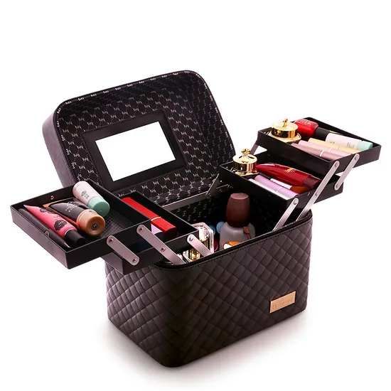 Hot Sale Beauty Product Ladies Portable Large-Capacity Travel Multi-Function Multi-Layer Desktop Cosmetics Tool Storage Bag