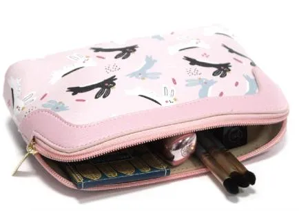 Stylish Portable Travel Toiletries and Makeup Organizer PU Bag
