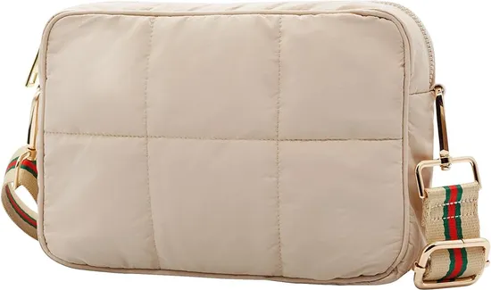 Quilted Cross-Body Bag for Women Puffy Shoulder Bag Guitar Strap Padded Handbag Designer Trendy Dupes Soft Purse