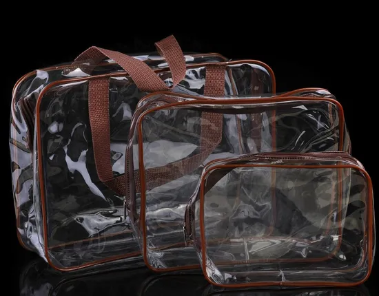 Custom PVC Clear Travel Waterproof Cosmetic Waterproof Packing Bag