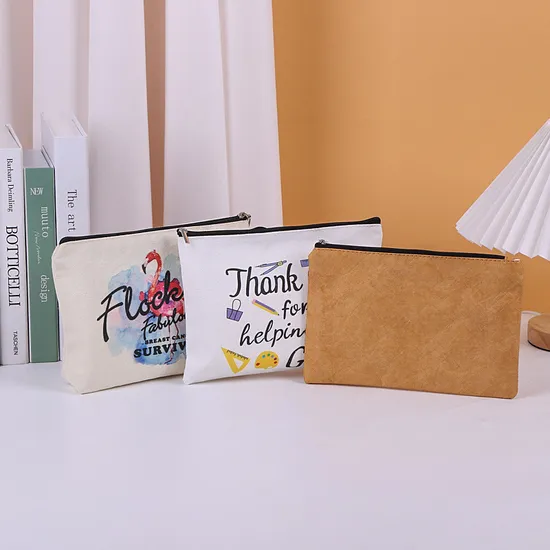Affordable Custom Printed Canvas Cosmetic Bags for Promotions
