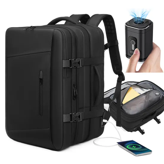 Expandable Air Bag Custom Logo Anti Theft Vacuum Backpack for Outdoor Travel Waterproof Laptop Backpack