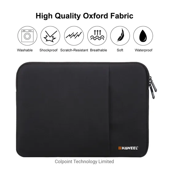 Haweel Splash-Proof Shockproof Oxford Sleeve Laptop Bag Pouch for 15inch Tablets Notebooks