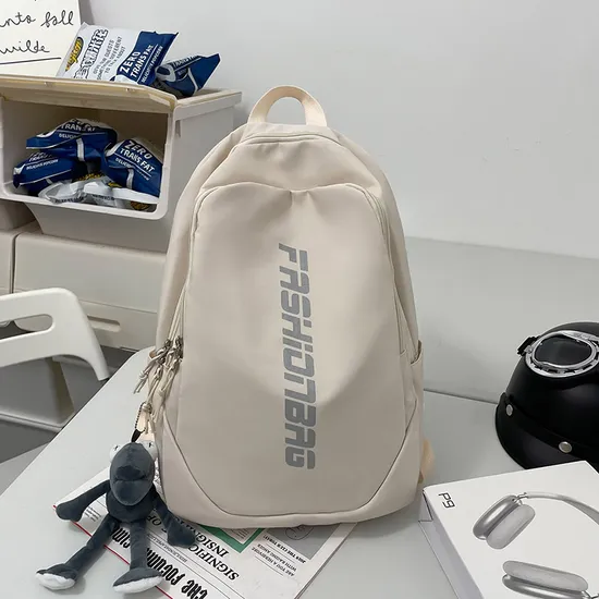 College Student School Bag Large Capacity Leisure Backpack Travel Nylon Storage Bag