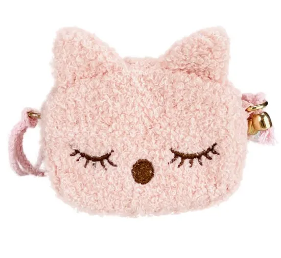 Fake Fur Polyester Fashion Cute Carton Pattern Girls Mini Size School Handbag