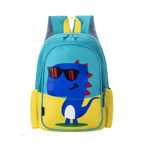New Nylon Children′s Shoulder Bag Cartoon Dinosaur Kindergarten Backpacks