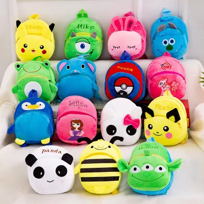 Fashion Children School Bags 3D Cartoon Print Plush Kids Backpack Kindergarten Boys and Girls School Bags Mini Backpack Book Bag