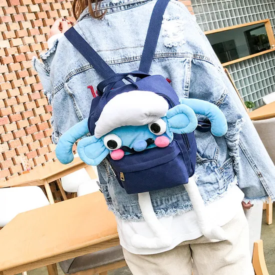 Cute Waterproof Canvas Backpack Set Student Bag School Bag