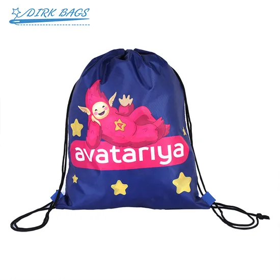 Custom Logo Sports Promotional Draw String Gym Bag Cute Polyester Drawstring Backpack