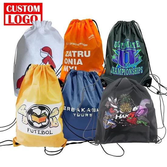 Custom Logo Drawstring Bag Gym Sports Draw String Bags Sport Guangdong Gym Bag for Travel
