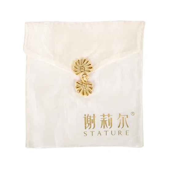Custom Organza Pouch Promotional Jewelry Organza Gift Bag Button