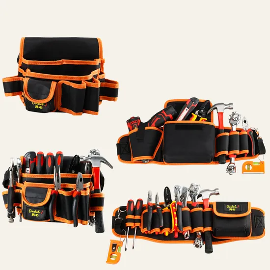 Hot Style Multifunctional Tool Waist Belt Bag Durable Waterproof Canvas for Electrician Repair