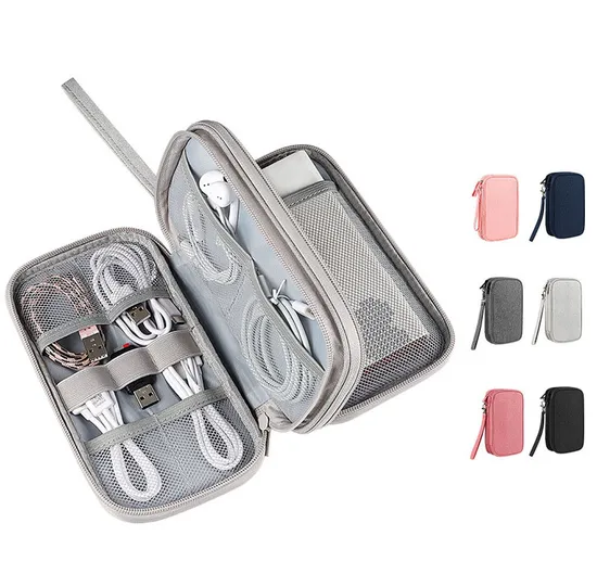 Portable Digital Parts Power USB Flash Disk Hard Disk Cable Protective Jacket Carrying Organizer Storage Case Bag Pouch (CY3765)