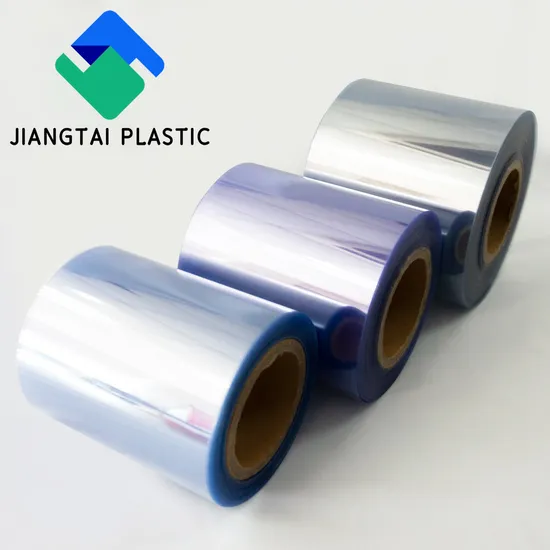Jiangtai Plastic Glossy Clear Transparent Rigid Plastic PVC Film for Blister Packing