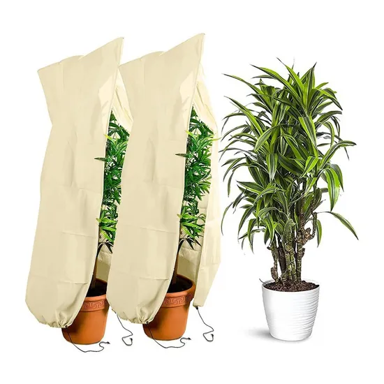 Plant Covers Freeze Protection Winter Large Frost Cloth Blankets Thicker Plant Protectors Bag Covers for Outdoor Plants with Drawstring From Cold Frost Wind
