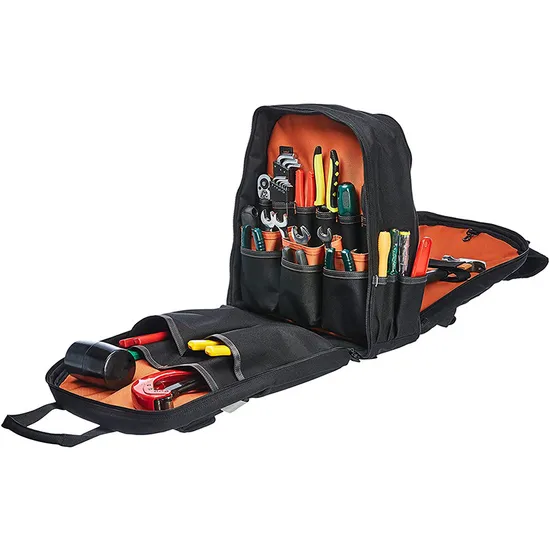Large Durable Padded Tools Back Pack Soft Electrician Networking Tool Bag Backpack