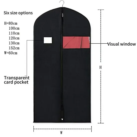 Cheap Men Garment Cover Bags No Woven Suit Bag with Zipper Storage Bag