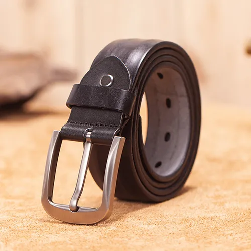 High End Cowhide Vintage Men′s Waist Belt