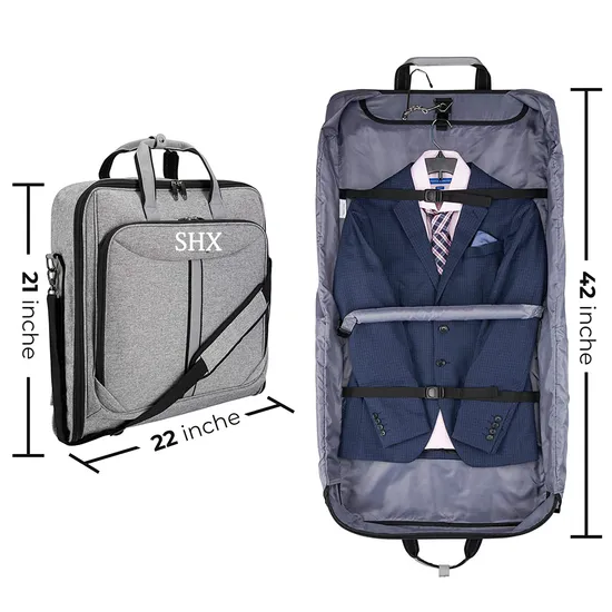 Luxury Foldable 1680d Fabric Suit Garment Travel Bag with Customized Logo