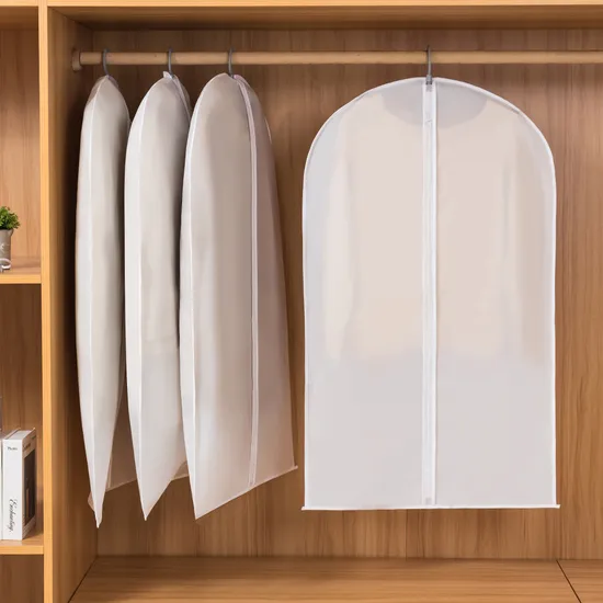 Wholesale Non Woven Heavy Duty Customized Transparent Window Clothing Large Storage of Dresses Shirts Coats Packing Dustproof Cover Suit Garment Bag