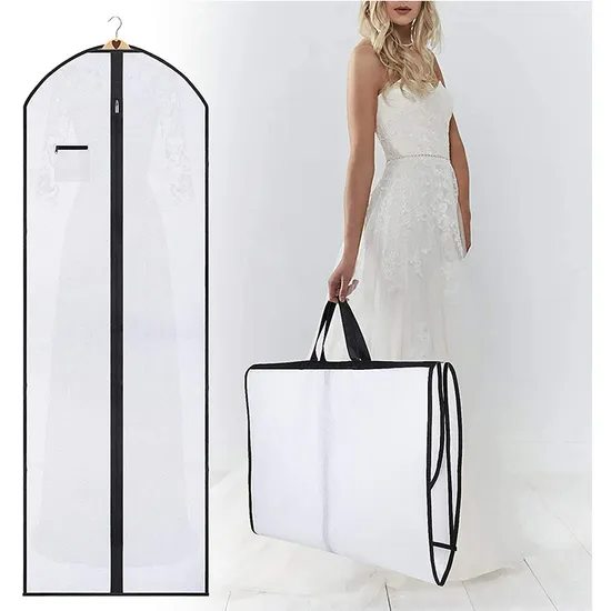 Custom Logo Clothing Dust Cover Hanging Coat Dust Bag Household Clothing Hanging Bag Dust Proof Non-Woven Suit Cover Garment Bag
