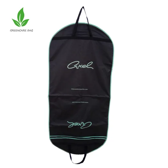 Wholesale Women Light Green Business Hotel Travel Beautiful Compostable Eco Friendly Nylon Garment Bag Suit Dust Cover