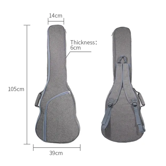 Customs Guitar Parts Silver Color Musical Bag Hand-Held Double Straps Backpack Guitar Bags for Electric Guitar