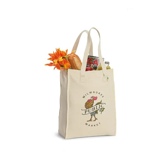 Custom Personalised Bags Gifts Foldable Cloth Organic Polyester Canvas 100% Cotton Tote Carrier Travel Shopping Bag for Grocery Printing Advertising