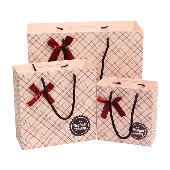 High Quality Recycle Eco-Friendly Paper Shopping Bags for Cosmetic Packing