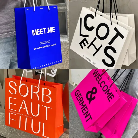 Xianghui Handbag Customization Pattern Designs Gift Paper Bag Shopping Packaging Bag