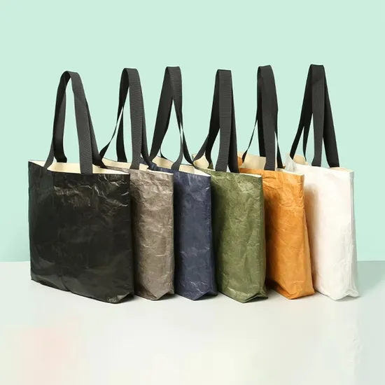 Customized Various Sizes and Colors DuPont Tvyek Paper Bag Packaging Gift Tote Carrier Paper Shopping Packing Bag with Custom Logo
