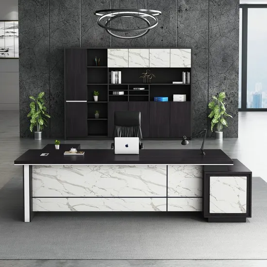 Wholesale Escritorio De Oficina Modern Office Furniture Bureau De Travail Manager Luxury Office Desk Executive Wooden Office Table Commercial Furniture