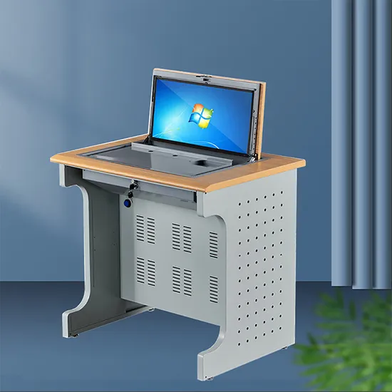 800*600*750 Yellow Beech Flip Computer Room Multimedia Classroom Training Desks Conference Table