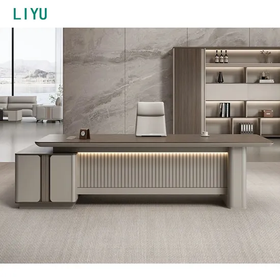 Liyu Boho Organiser Luxury L Shaped Table Home Coworking Office Desk with Storage Drawers Sectional Office Furniture Sets