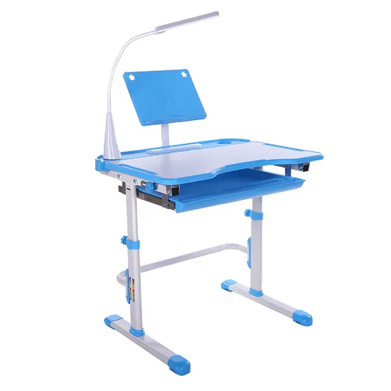 Blue ASTM2613/963 Approved Children Height Adjustable Study Writing Table and Chair Set